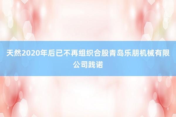 天然2020年后已不再组织合股青岛乐朋机械有限公司践诺
